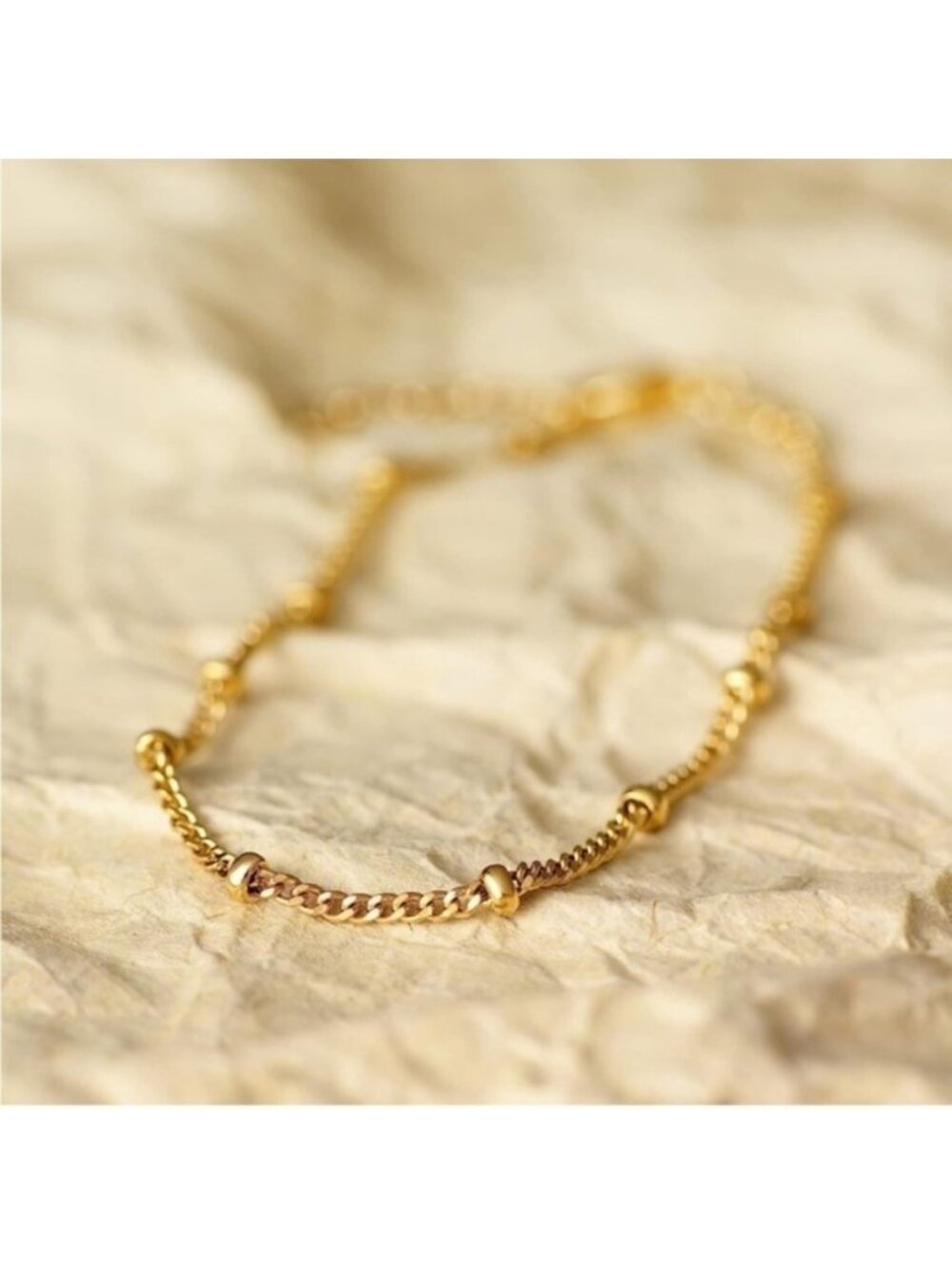 GOLD 18k Gold Plated Beaded Bracelet